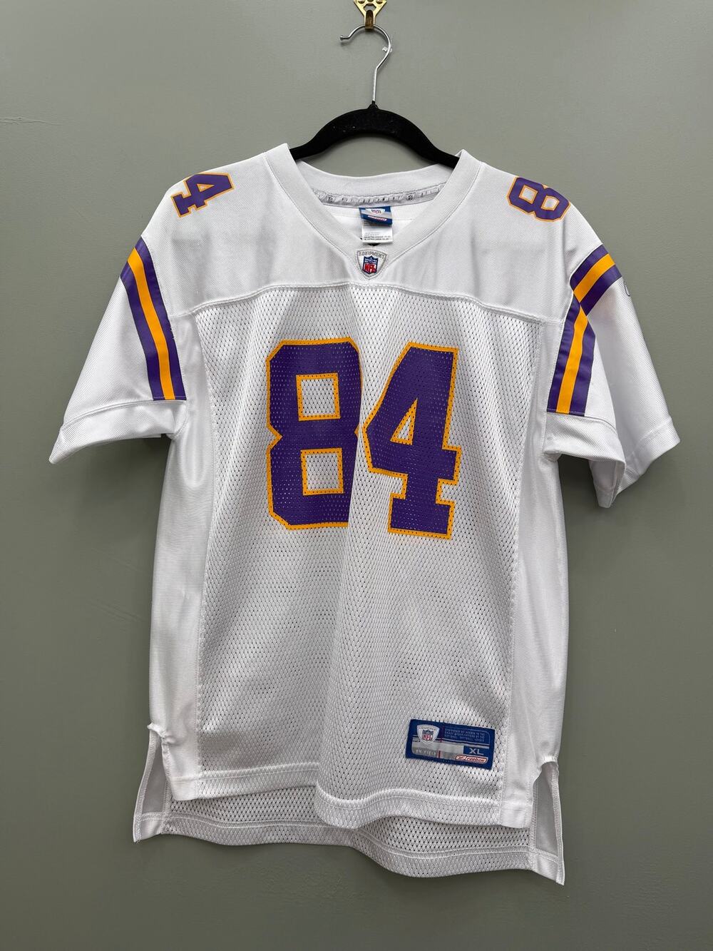 Randy Moss Vikings #84 Reebok NFL Jersey Youth XL 18-20 White Y2K